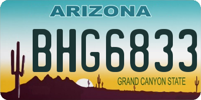 AZ license plate BHG6833