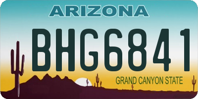 AZ license plate BHG6841