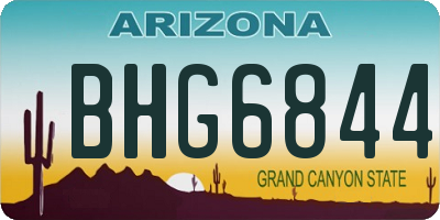 AZ license plate BHG6844
