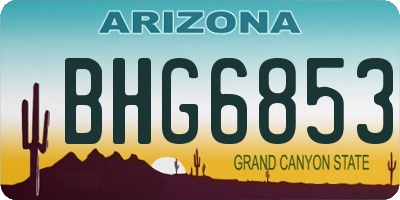 AZ license plate BHG6853