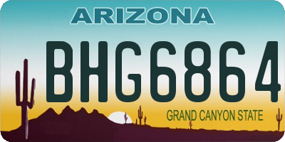 AZ license plate BHG6864
