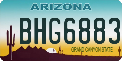 AZ license plate BHG6883