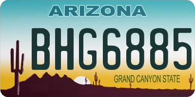 AZ license plate BHG6885