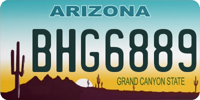 AZ license plate BHG6889