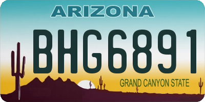 AZ license plate BHG6891