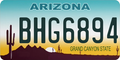 AZ license plate BHG6894