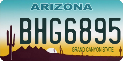 AZ license plate BHG6895