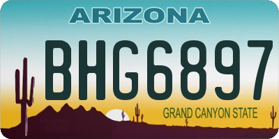 AZ license plate BHG6897