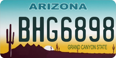 AZ license plate BHG6898