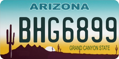 AZ license plate BHG6899