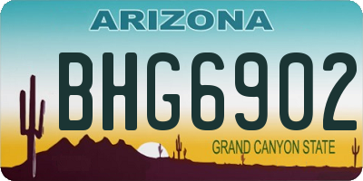 AZ license plate BHG6902