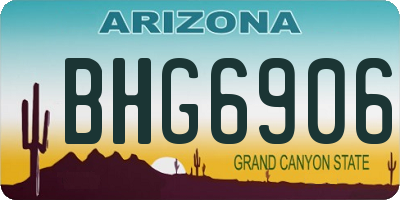 AZ license plate BHG6906