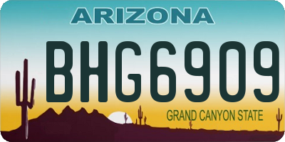 AZ license plate BHG6909