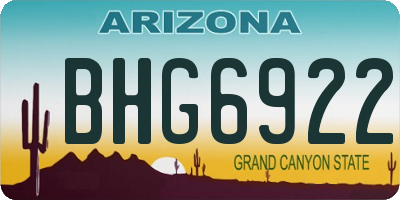AZ license plate BHG6922