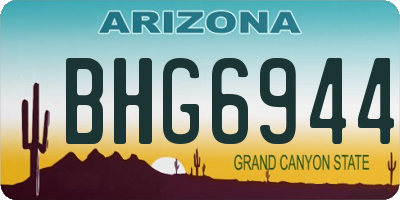AZ license plate BHG6944