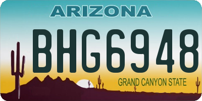 AZ license plate BHG6948