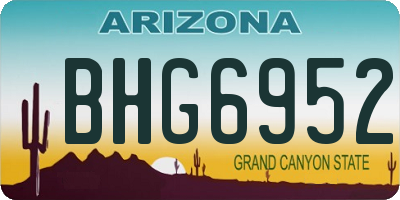AZ license plate BHG6952