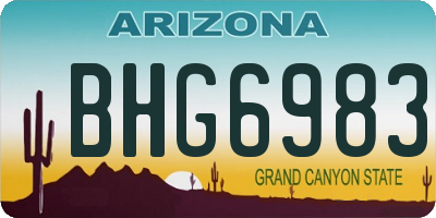 AZ license plate BHG6983