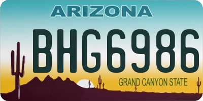 AZ license plate BHG6986