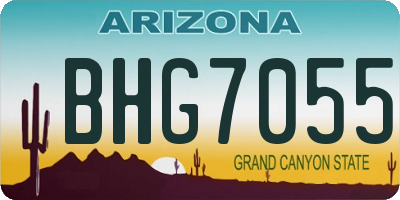 AZ license plate BHG7055