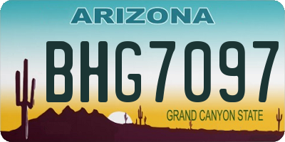 AZ license plate BHG7097