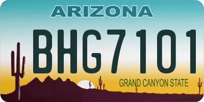 AZ license plate BHG7101
