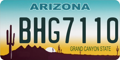 AZ license plate BHG7110