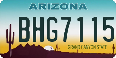 AZ license plate BHG7115