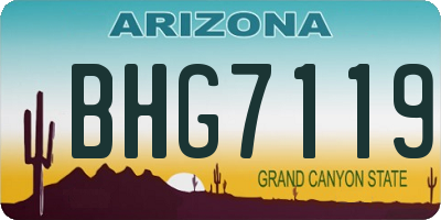 AZ license plate BHG7119
