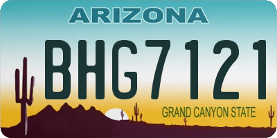 AZ license plate BHG7121