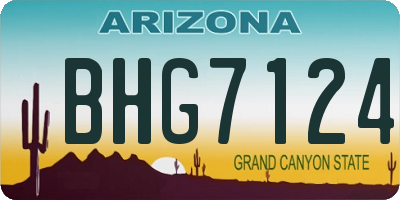 AZ license plate BHG7124