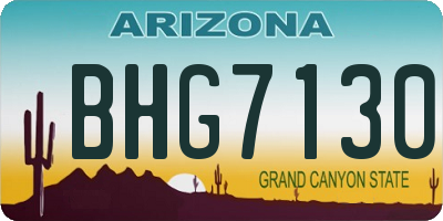 AZ license plate BHG7130