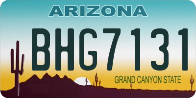 AZ license plate BHG7131