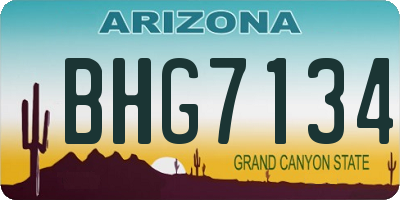AZ license plate BHG7134