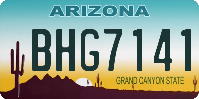 AZ license plate BHG7141