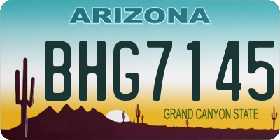 AZ license plate BHG7145