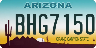 AZ license plate BHG7150