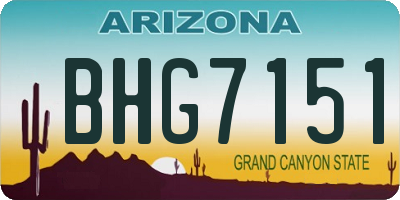 AZ license plate BHG7151