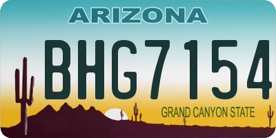 AZ license plate BHG7154
