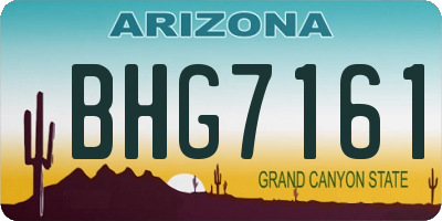 AZ license plate BHG7161