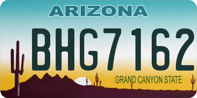 AZ license plate BHG7162