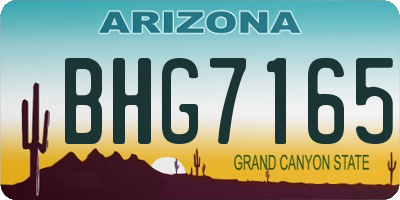 AZ license plate BHG7165