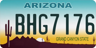 AZ license plate BHG7176