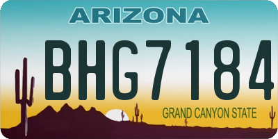 AZ license plate BHG7184