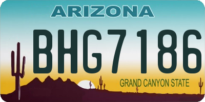 AZ license plate BHG7186