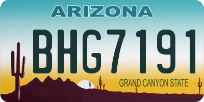 AZ license plate BHG7191
