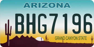 AZ license plate BHG7196