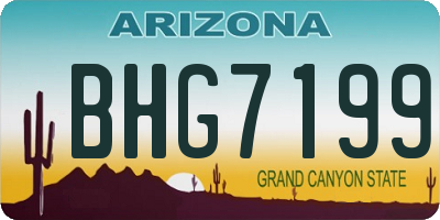 AZ license plate BHG7199