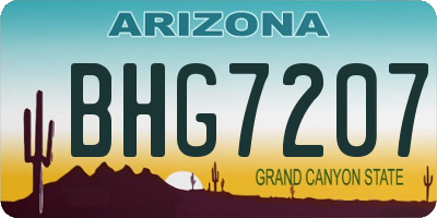 AZ license plate BHG7207