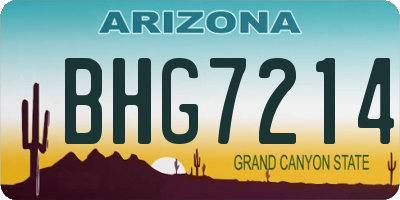 AZ license plate BHG7214